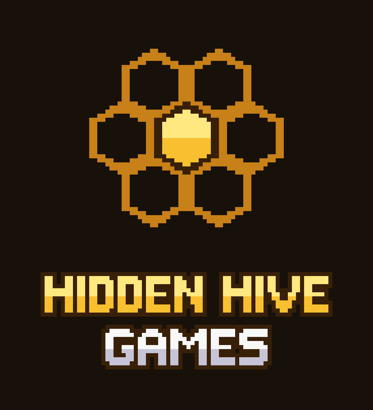 Pixel logo on dark